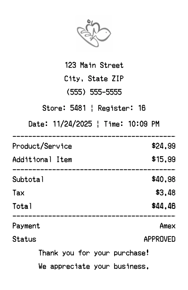 Harris Teeter receipt template preview - Professional receipt maker example showing customizable format