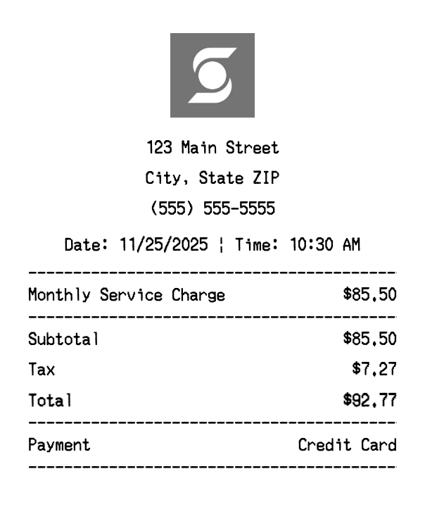 Scotiabank receipt template preview - Professional receipt maker example showing customizable format